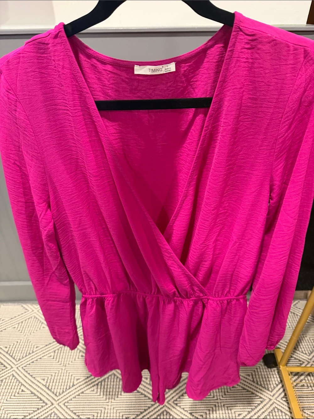 TIMING Bright Fuchsia Wrap Shorts Romper